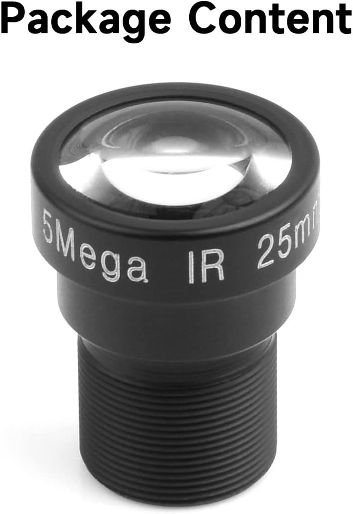 Waveshare M12 Long Focal Length Lens,5MP,25mm Focal Length,Large Aperture,Compatible with Raspberry