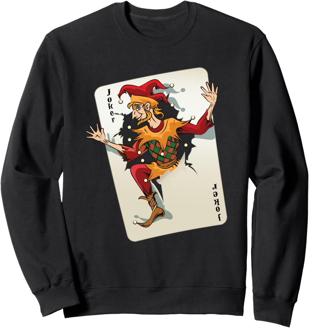 Joker Spielkarte Lustiger Poker für Männer Frauen Casino Sweatshirt