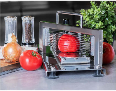Royal Catering Tomatenschneider Edelstahl Gemüseschneider Mozzarellaschneider RCT-5 (5,5 mm Schnittd