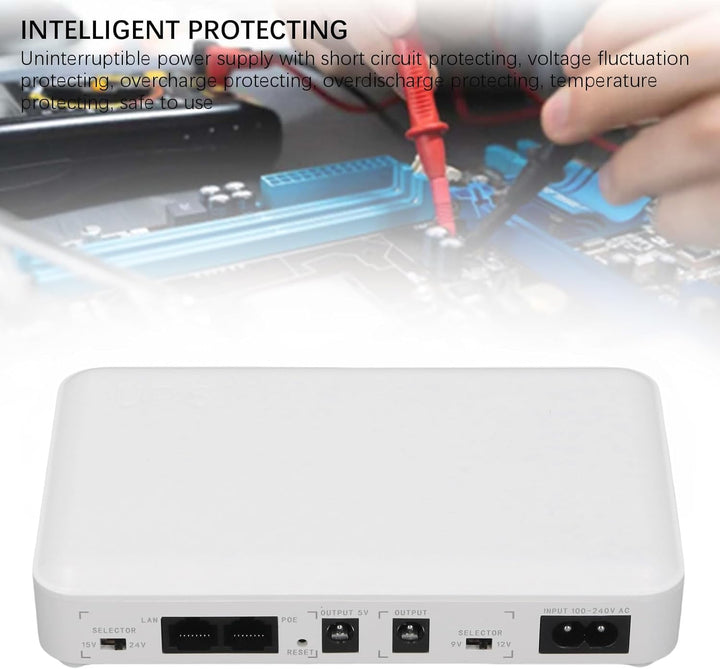 Walfront 8000 -mAh Mini UPS Battery Backup Unterbrechbar Stromversorgung für Routermodem mit 5 V 9V