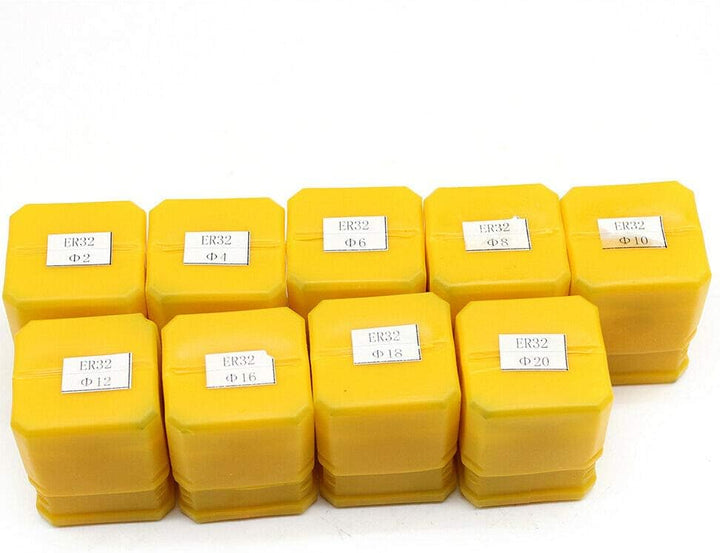 Futchoy 11tlg Spannzangen Set ER32 MT3 M12 Fräser Spannzangenfutter 9 Stueck 2-20mm Spannzangenfutte