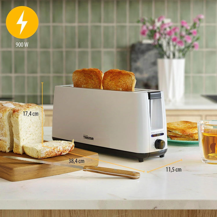 Tristar Langschlitz Toaster, 7 Bräunungsstufen, Aufwärmfunktion, Auftaufunktion, Liftfunktion, Zentr