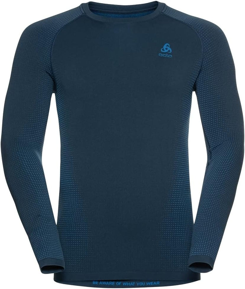 Odlo Herren Performance Warm Eco_196192 Funktionsunterwäsche Langarm Shirt (1er Pack) XL Blue Wing T