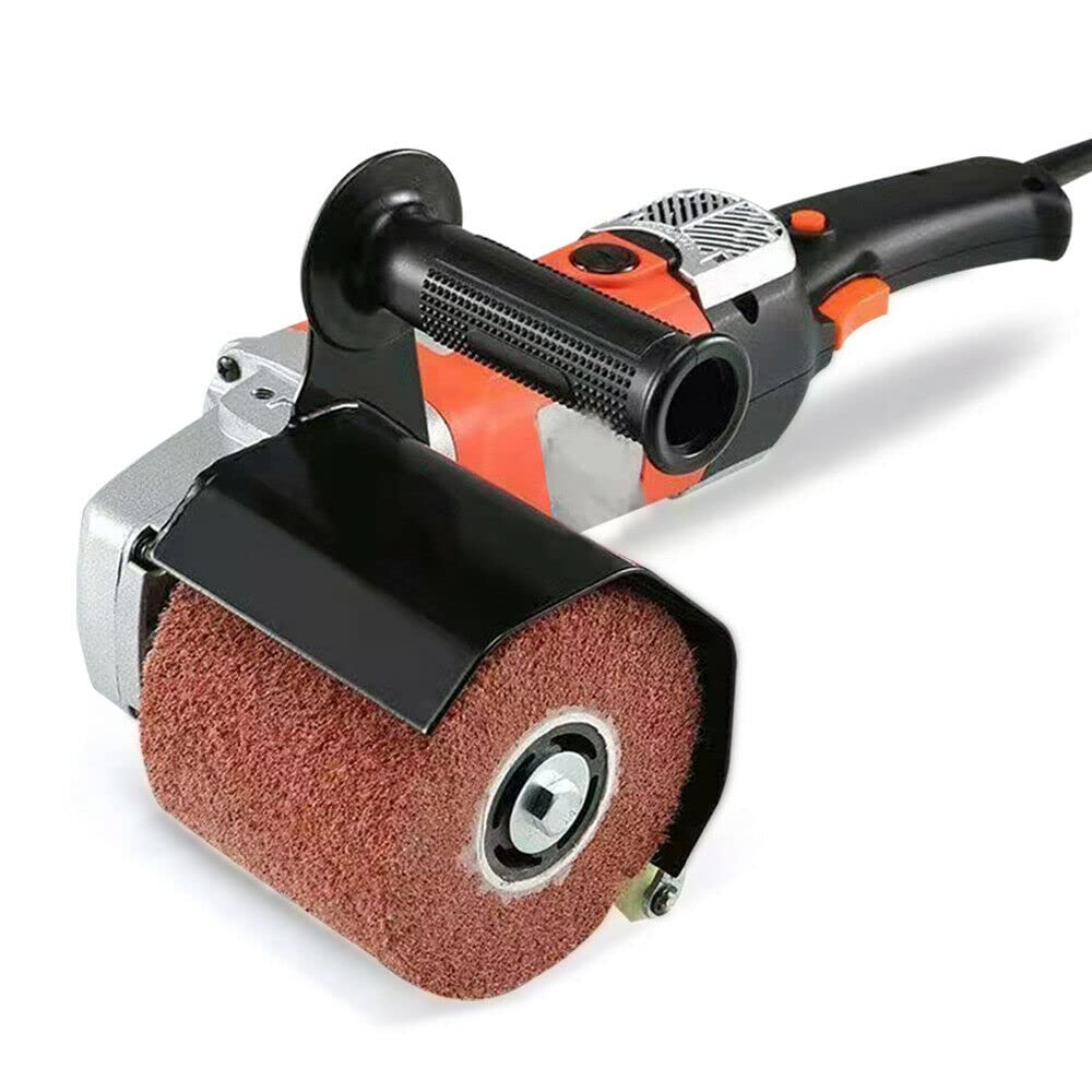 Satiniermaschine 1400W Bürstenschleifer Winkelschleifer Poliermaschine Rad Polierer Bürstmaschine Dr