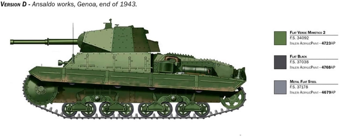 Italeri 6599 1:35 Carro Armato P40 - Modellbau, Bausatz, Standmodellbau, Basteln, Hobby, Kleben, Pla