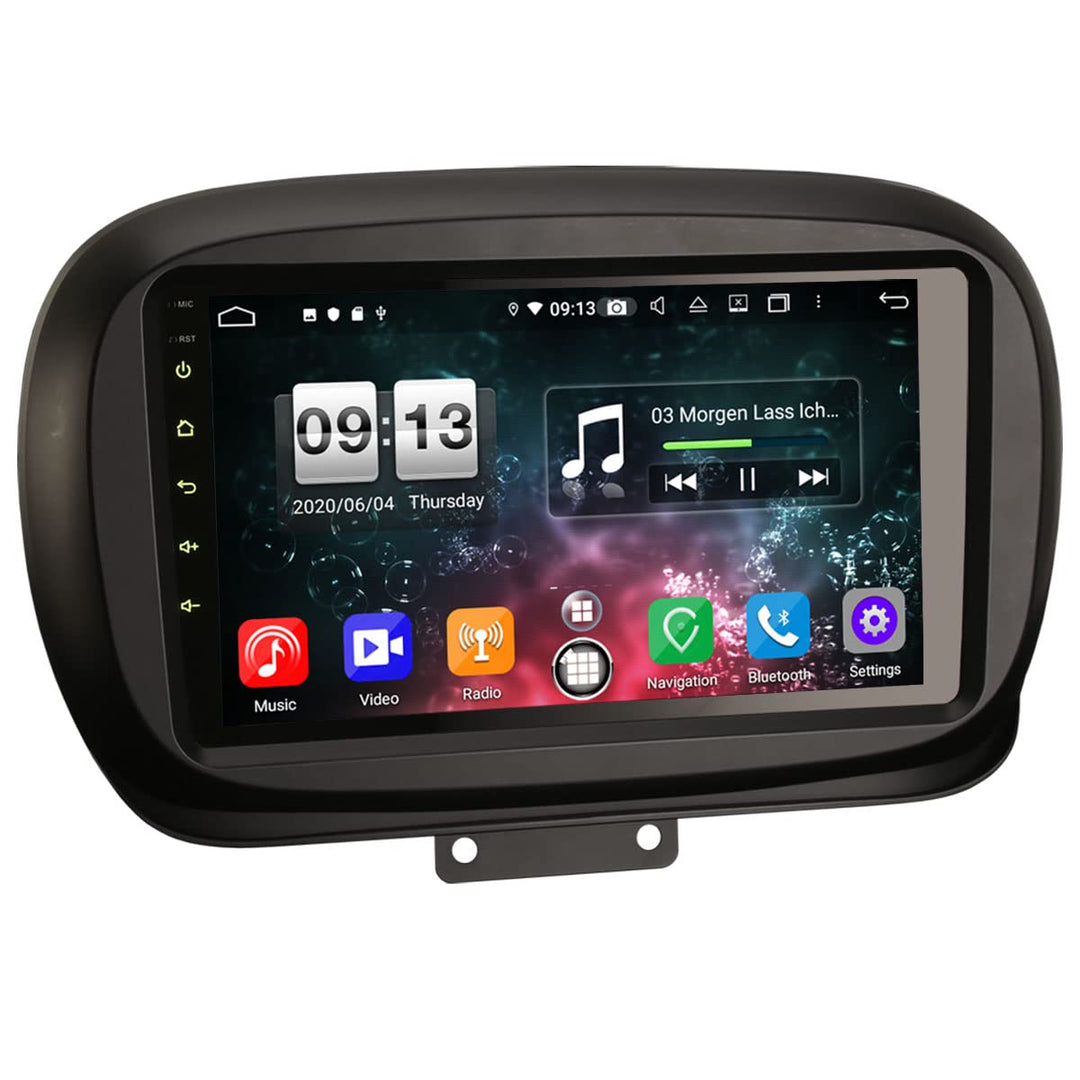 ERISIN 8-Kern Android 10 Autoradio Bluetooth GPS für FIAT 500X Navigation Unterstützt Carplay DSP An