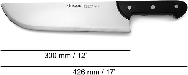 Arcos Serie Universal - Metzgermesser - Klinge Nitrum Edelstahl 300 mm - HandGriff Polyoxymethylen (