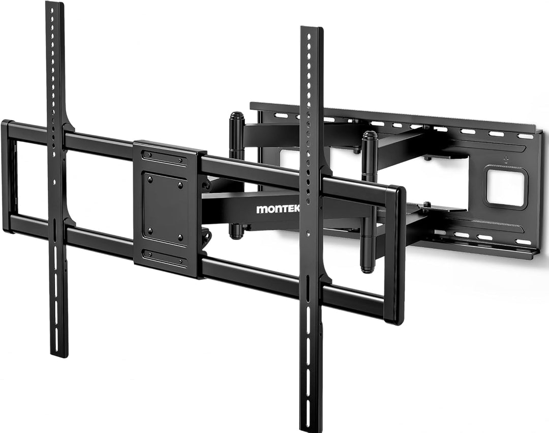monTEK Heavy-Duty XXL vollbewegliche TV Wandhalterung, für extra grosse 60–120-Zoll-Fernseher – Trag