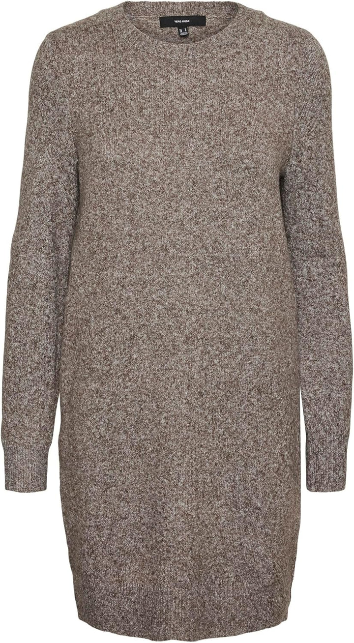 VERO MODA Damen Kleid 10215523 XS Light Grey Melange, XS Light Grey Melange