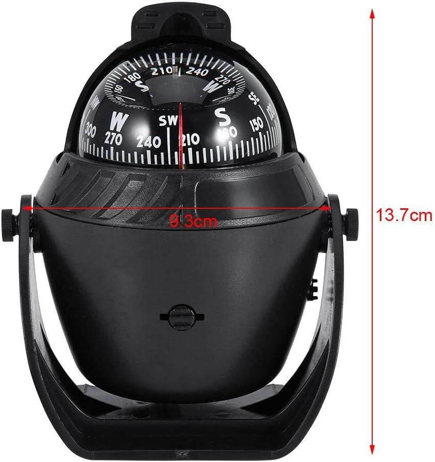 Filfeel Digital Marine Kompass, Hohe Präzision LED-Licht Schwenkbarer Kompass, Navigation Elektronis