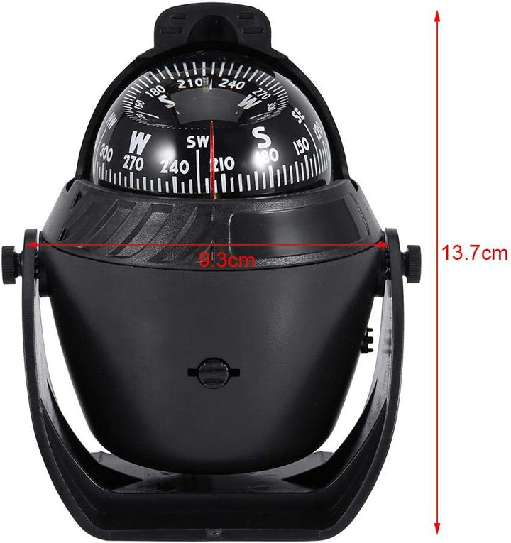 Filfeel Digital Marine Kompass, Hohe Präzision LED-Licht Schwenkbarer Kompass, Navigation Elektronis