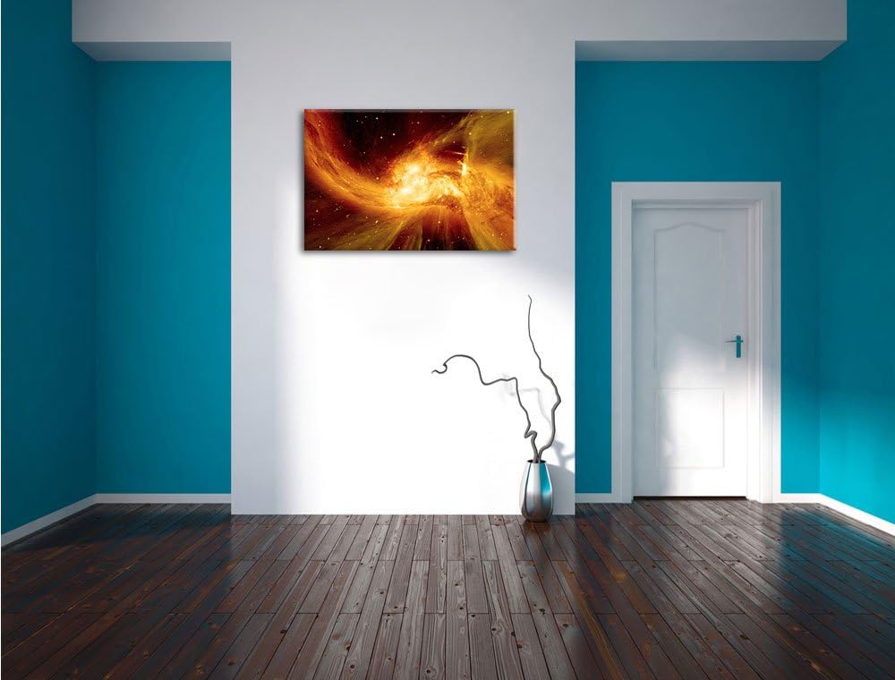 Pixxprint Sternenstaub und Gasnebel in Einer fernen Galaxie, Format: 100x70 auf Leinwand, 100x70