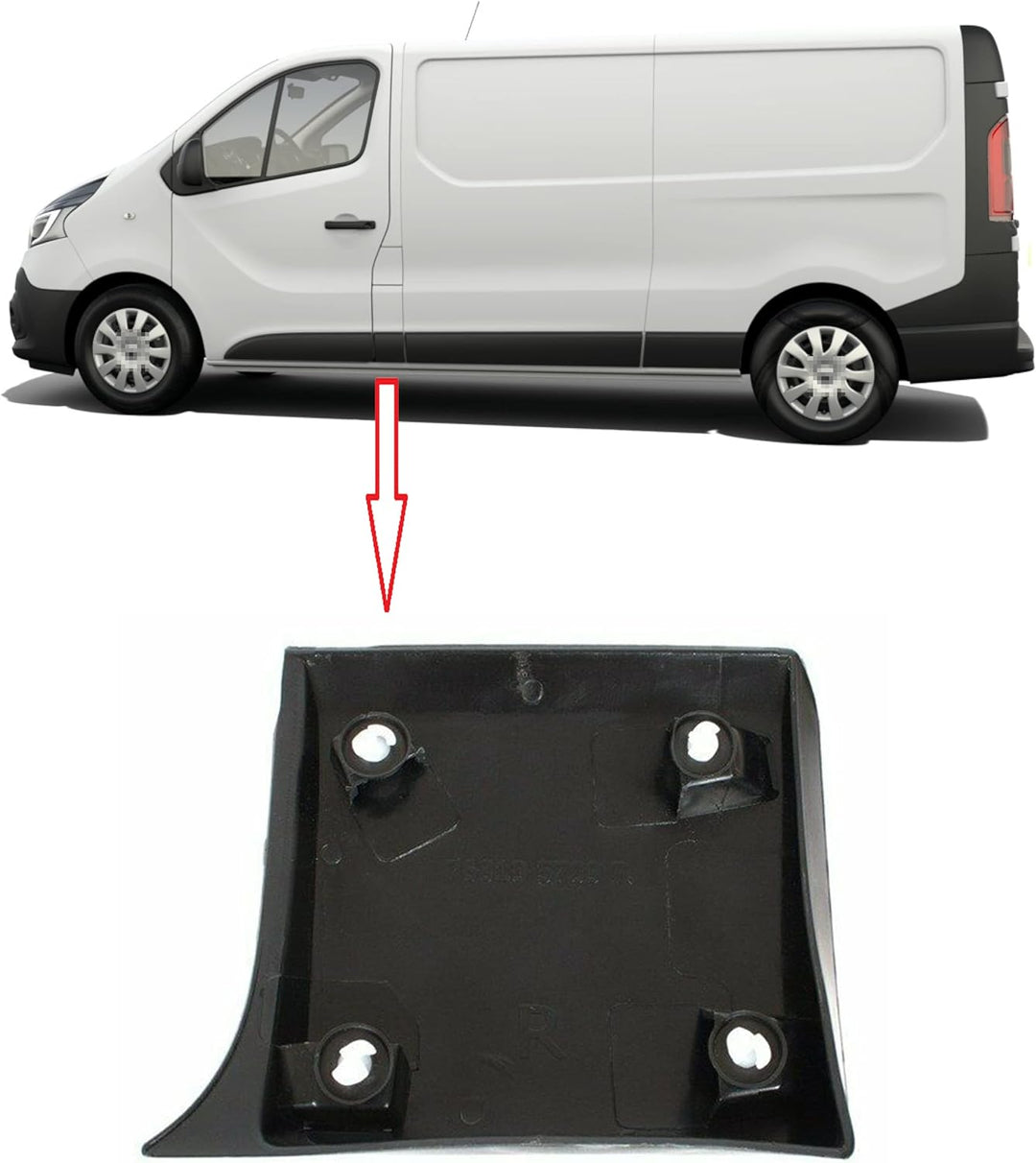 MKAREPART Seiten-Säule Zierleiste Schutzblende links kompatibel mit Trafic Mk3 Vivaro B Talento 7681