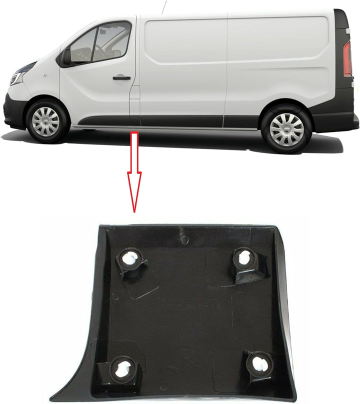 MKAREPART Seiten-Säule Zierleiste Schutzblende links kompatibel mit Trafic Mk3 Vivaro B Talento 7681