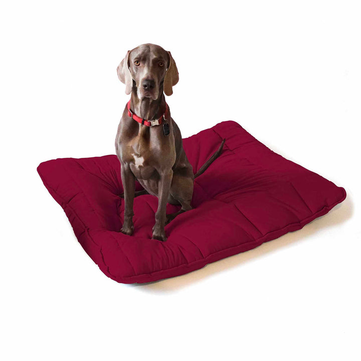 Italian Bed Linen Elegant Hundekissen Maxy, Bordeaux, 130x100cm Bordeaux 130x100cm, Bordeaux 130x100