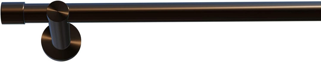 Tilldekor Gardinenstange HIGH-LINE ANDRAX, braun-antik, Ø 20 mm,1-Lauf, 240 cm, inkl. Trägern und En