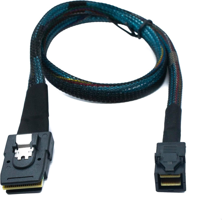 SYSTEM-S SFF-8643 Kabel 50 cm Mini SAS HD zu SFF-8087 Adapter für SSD Festplatte Motherboard