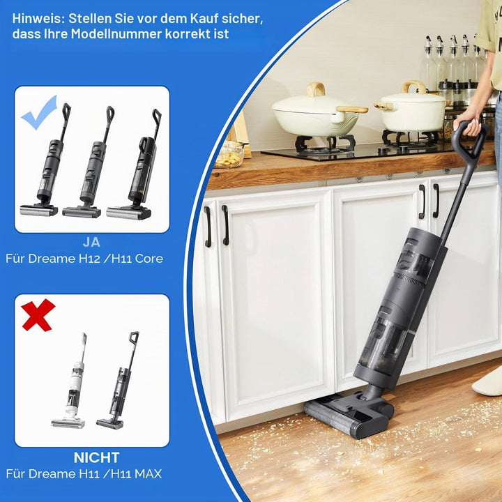5 Stück Zubehörset für Dreame H11 Core / H12 kabelloser Nass- und Trockensauger, Zubehör, 2 Bürstenr