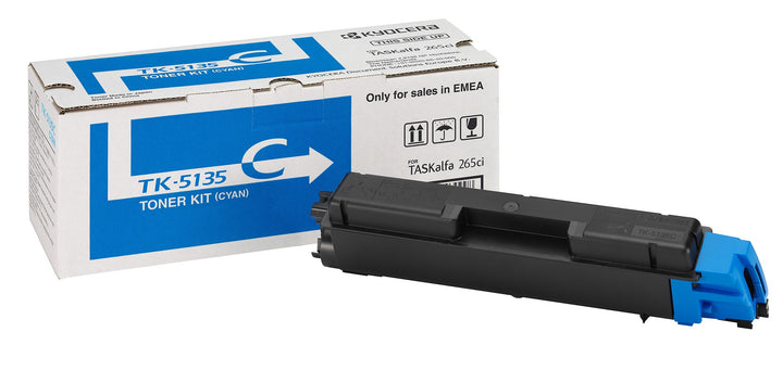Kyocera TK-5135C Toner Cyan. Original Tonerkartusche 1T02PACNL0. Kompatibel für TASKalfa 265ci, TASK