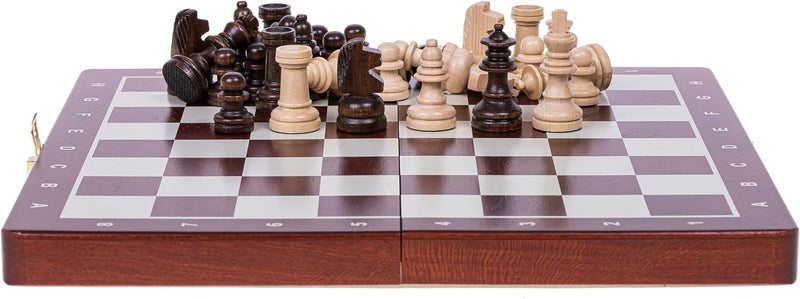 Schach Schachspiel - MAGNETISCHE Basic - 26,5 x 26,5 cm - Schachfiguren & Schachbrett aus Holz