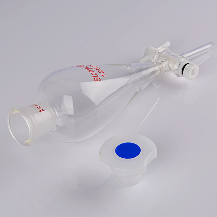 stonylab Scheidetrichter Glas, Borosilikatglas 125 ml Scheidetrichter Heavy Wall Conical Separatory