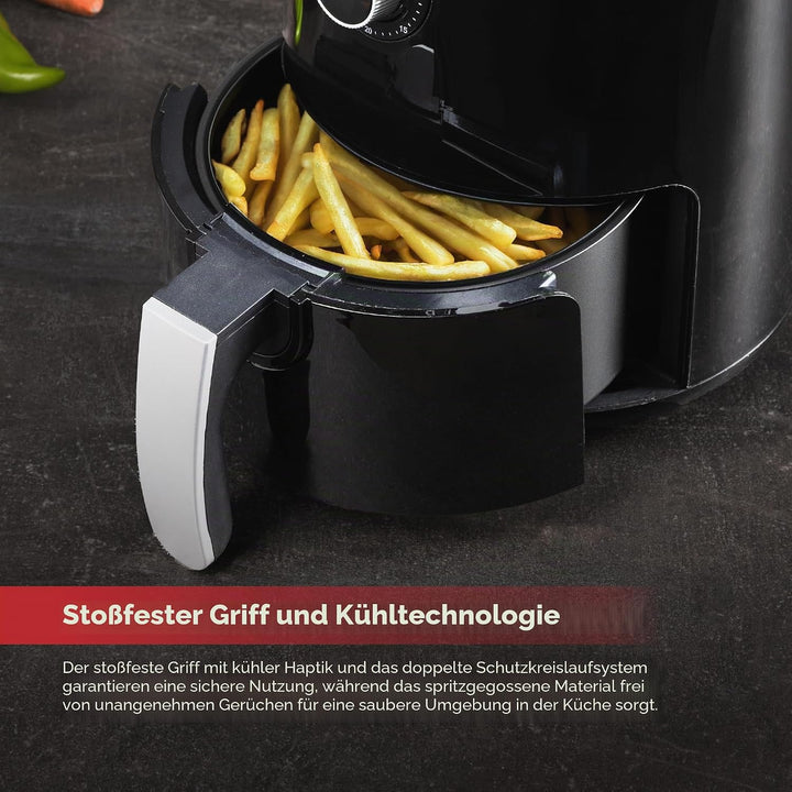 Z SwissHome PETIT - Heissluftfritteuse 2.5L 1200W - Temperatur 80-200°C - Timer 30 Min - Herausnehmb
