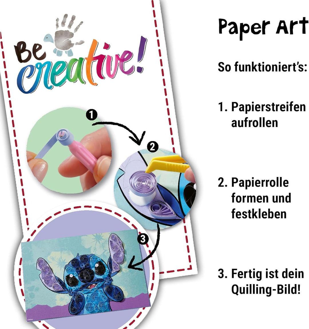 Ravensburger BeCreative Paper Art Quilling Stitch - Bastelset für Kinder ab 6 Jahren, Papierstreifen