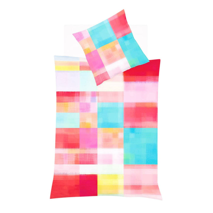 fleuresse Mako-Satin Bettwäsche Bed Art S Helmond Multicolor 1 Bettbezug 200 x 200 cm + 2 Kissenbezü