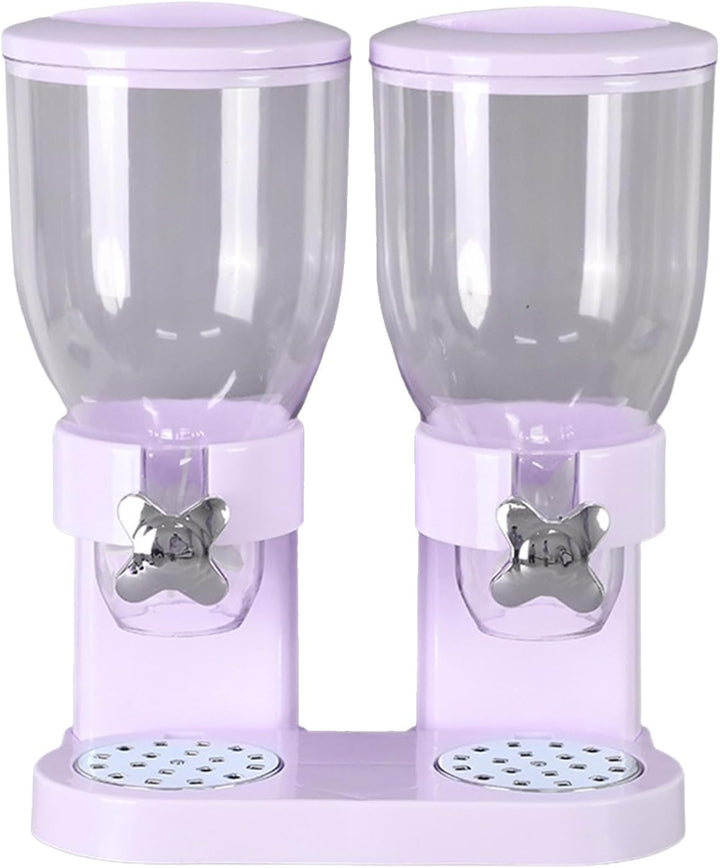 Müslispender Doppelt - Snackspender - Cereal Dispenser, Cornflakes Spender - Doppelspender für Süssi