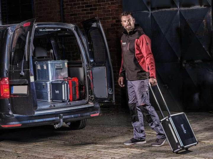 kwb Werkzeugkoffer mit Trolley-Funktion, 175-teilig, gefüllt, Werkzeug im stabilem Aluminiumkoffer,