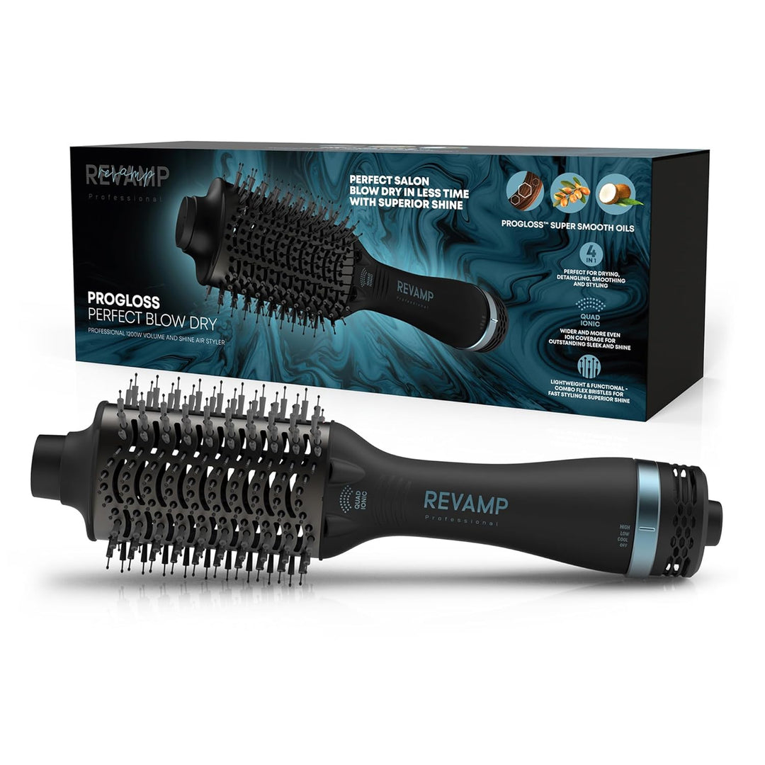 Revamp Progloss Perfect Blow Dry Air Styler - 4 in 1 Multifunktionale professionelle Bürste zum Troc