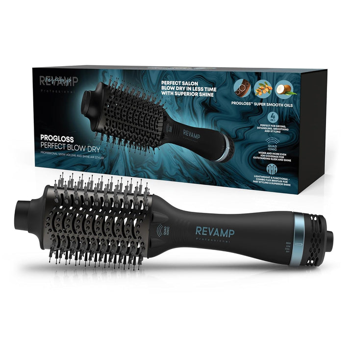 Revamp Progloss Perfect Blow Dry Air Styler - 4 in 1 Multifunktionale professionelle Bürste zum Troc