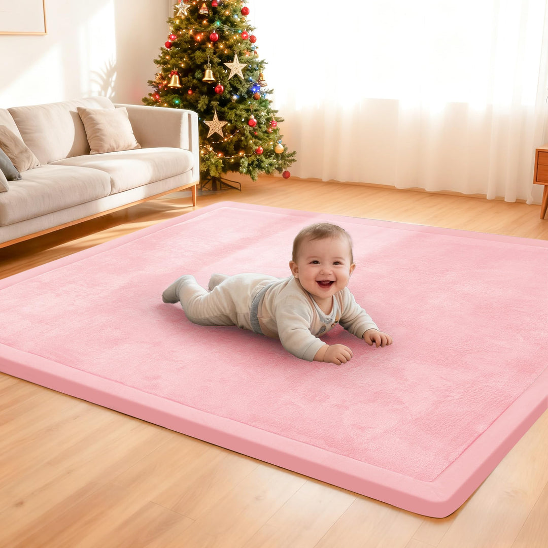 ACOMOPACK Baby Spielmatte aus 3,5 cm dickem Memory-Schaumstoff, 127 x 127 cm, Kinder Laufstallmatte