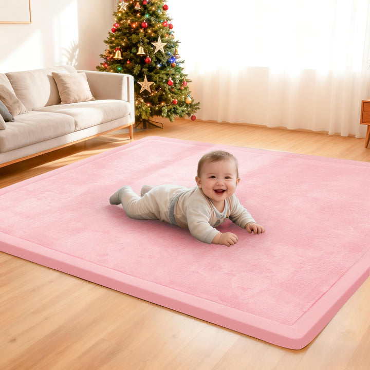 ACOMOPACK Baby Spielmatte aus 3,5 cm dickem Memory-Schaumstoff, 180x 200 cm, Kinder Laufstallmatte f