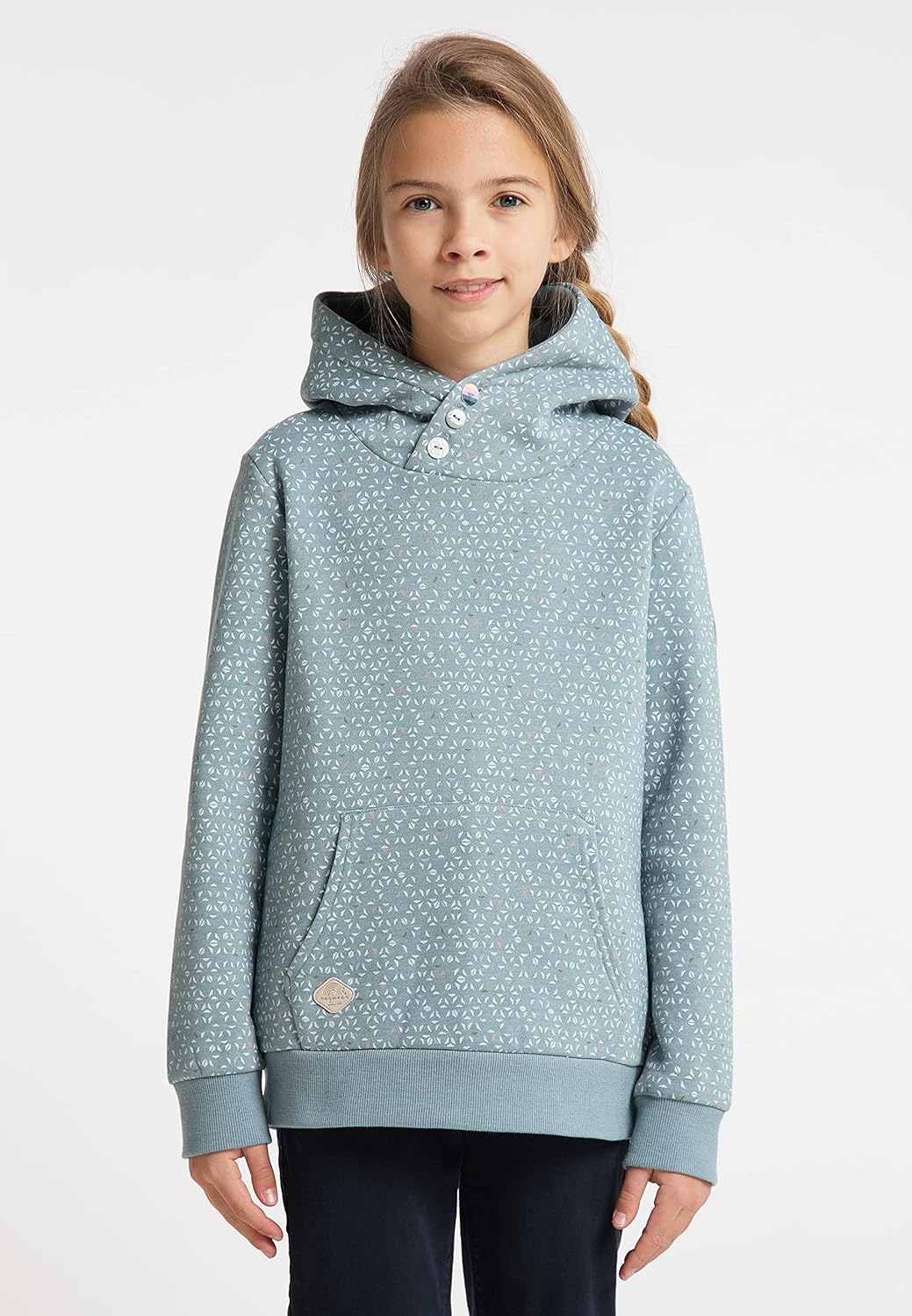 Ragwear Dorka Mädchen Sweatshirt mit Kapuze Kapuzenpullover Pullover Sweater 128 Dusty Green, 128 Du