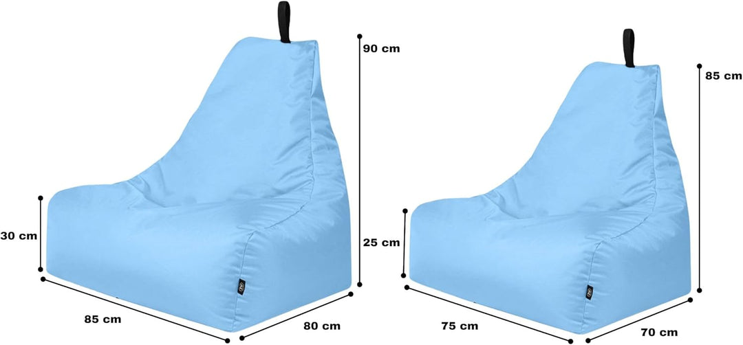 PATCH HOME Sitzsack Sitzkissen Beanbag Premium Lounge Gaming Sessel inkl. Würfel In &amp; Outdoor geeign
