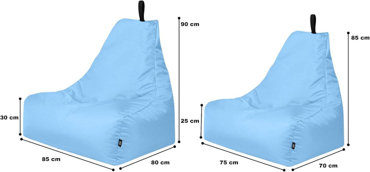 PATCH HOME Sitzsack Sitzkissen Beanbag Premium Lounge Gaming Sessel inkl. Würfel In &amp; Outdoor geeign