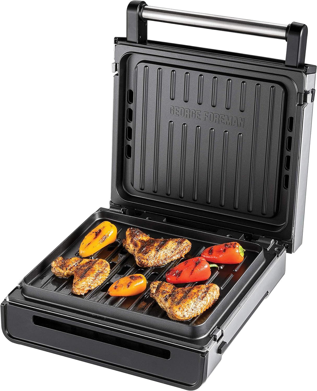 George Foreman Kontaktgrill & Panini- / Sandwichgrill [Smokeless - 87% weniger Rauch] Tischgrill (ab