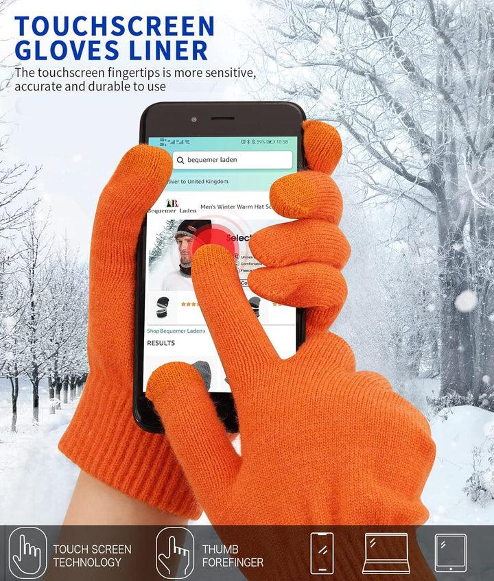 Bequemer Laden Damen Winter Warm Touchscreen Handschuhe Thermo Winterhandschuhe Kaschmir Strickhands