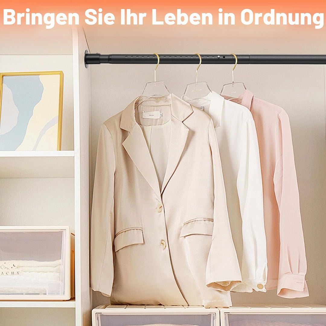 Kleiderstange 40-210 cm, Ausziehbare Garderobenstangen, Kleiderständer Arderobenstange und Zubehör z