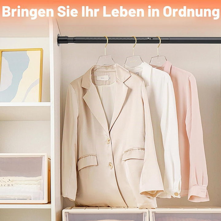Kleiderstange 40-210 cm, Ausziehbare Garderobenstangen, Kleiderständer Arderobenstange und Zubehör z