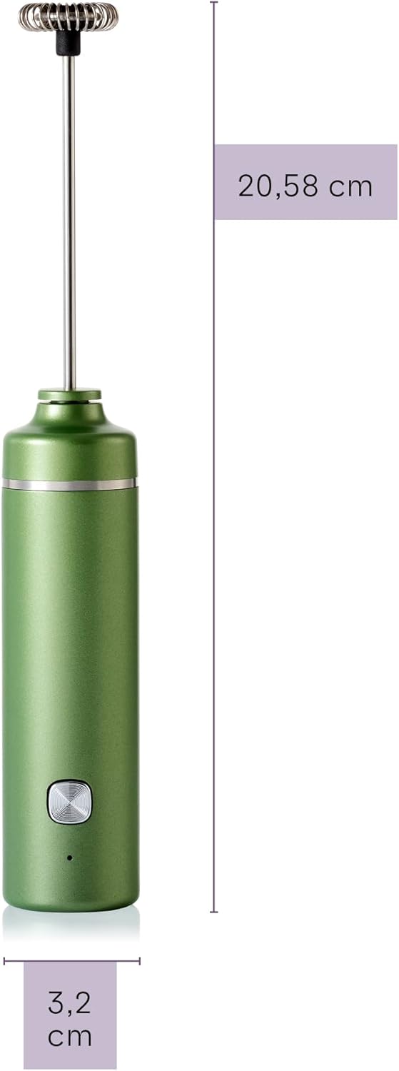 AdHoc Chado Set 3-tlg. – Matcha-Geniesser-Set mit elektrischem Milchaufschäumer, mundgeblasenem Glas