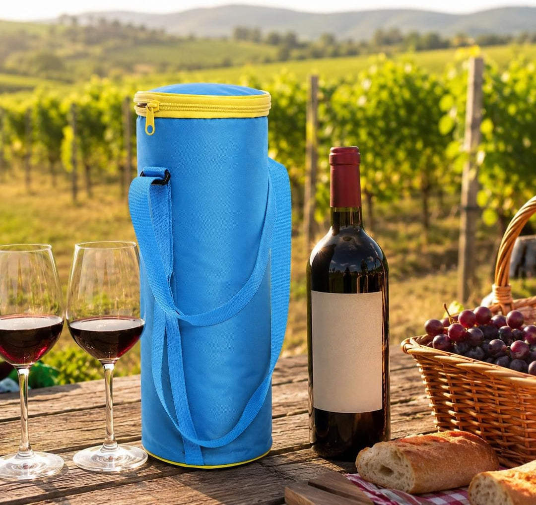 Leberna Isolierte Flaschenkühltasche, faltbar, Weinflasche, Picknick, Getränke, Tragetasche mit vers