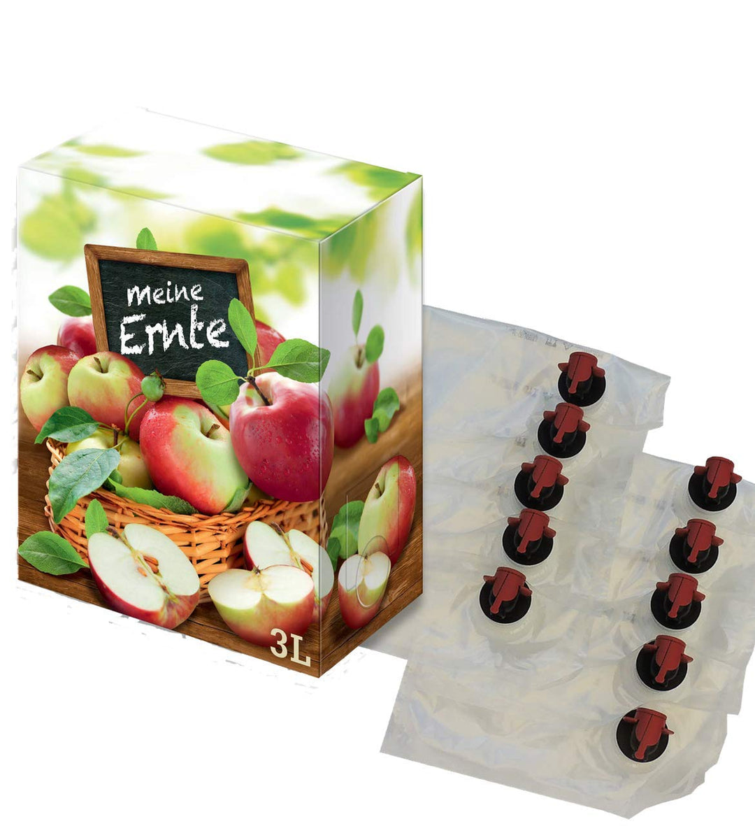 3L Bag in Box Beutel + Karton 'Meine Ernte' im Set, verschiedene Stückzahlen wählbar. Hier Anzahl Be
