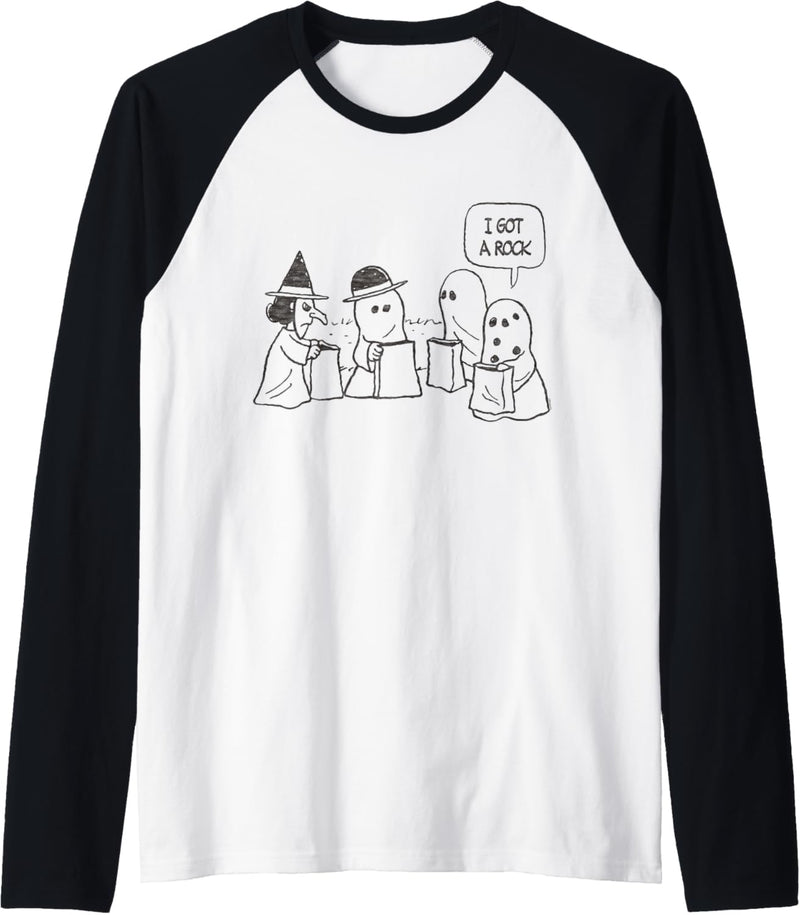 Peanuts Halloween Charlie Brown Ich habe einen Stein Raglan