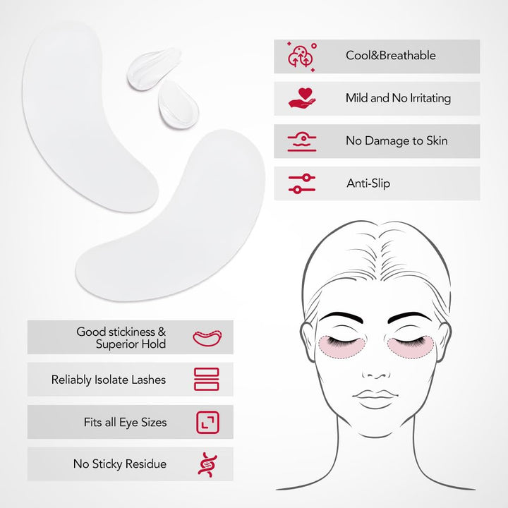 Lunamoon 150 Paar Augenpads für Wimpernverlängerung Wimpernpads Wimpernverlängerung Pads Eyelash Ext