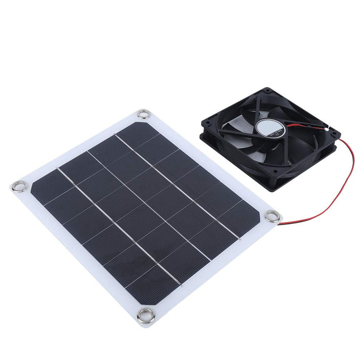 Solarbetriebenes Dachventilatorsystem, Leistungsstarker Ventilator und 10W-Solarpanel-Set für Gewäch