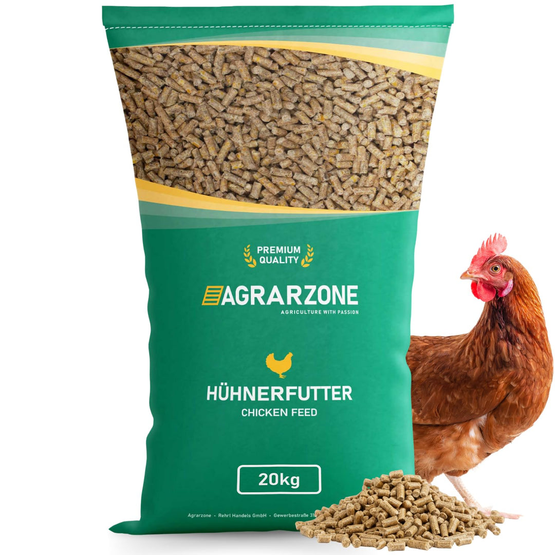 Agrarzone Hühnerfutter gegen Milben Pellets 20 kg – Österreichische Hühner Futter Pellets – Wirksame