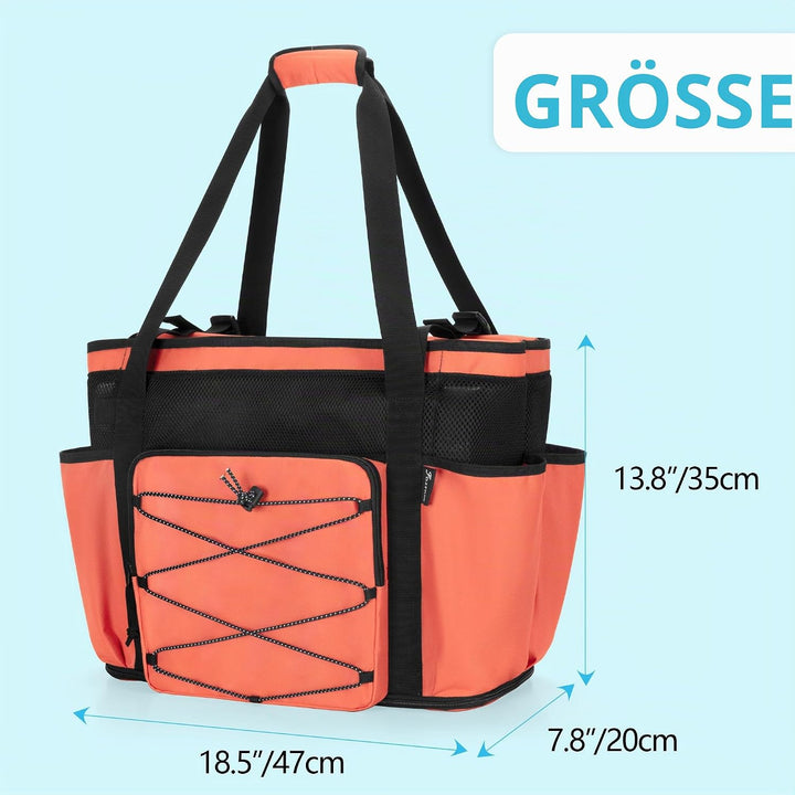 Fasrom Strandtasche XXL mit Reissverschluss unten, badetasche Gross | Mit Trennsystem mit 2 Schichte