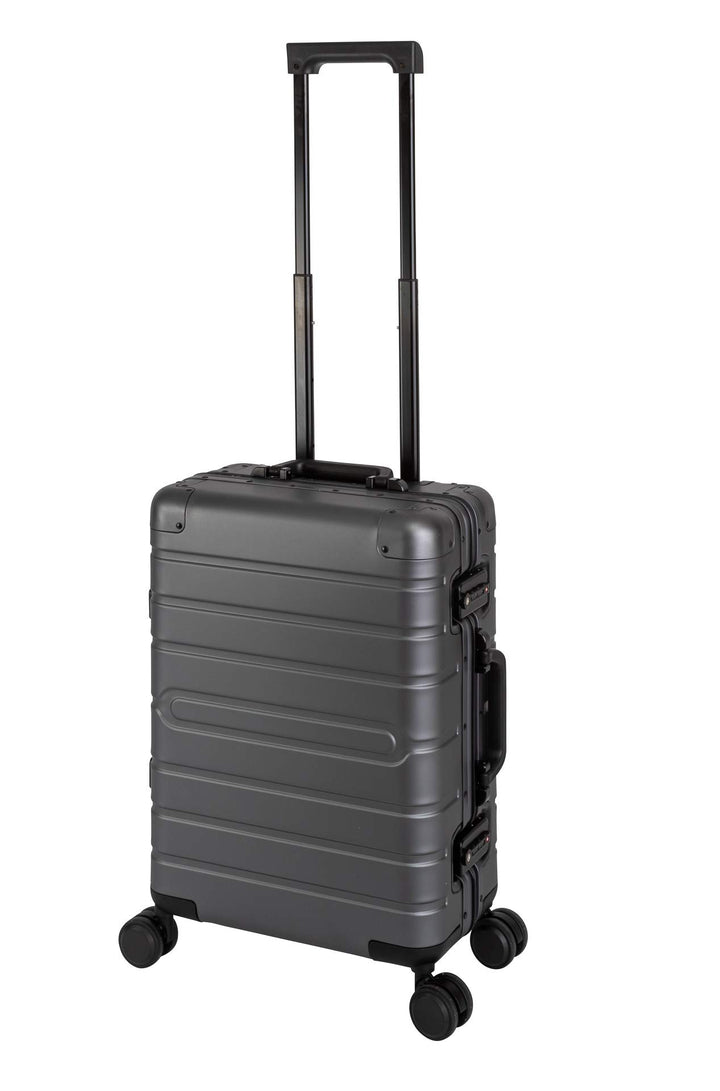 Travelhouse Oslo Alu Reisekoffer Graphit Dunkel Bordkoffer Hartschale Reisegepäck Reisetrolley Troll